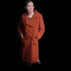 Handmade vintage orange coat